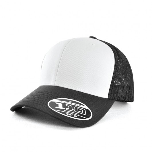 Trucker Mesh Cotton Twill Snapbacks White Black